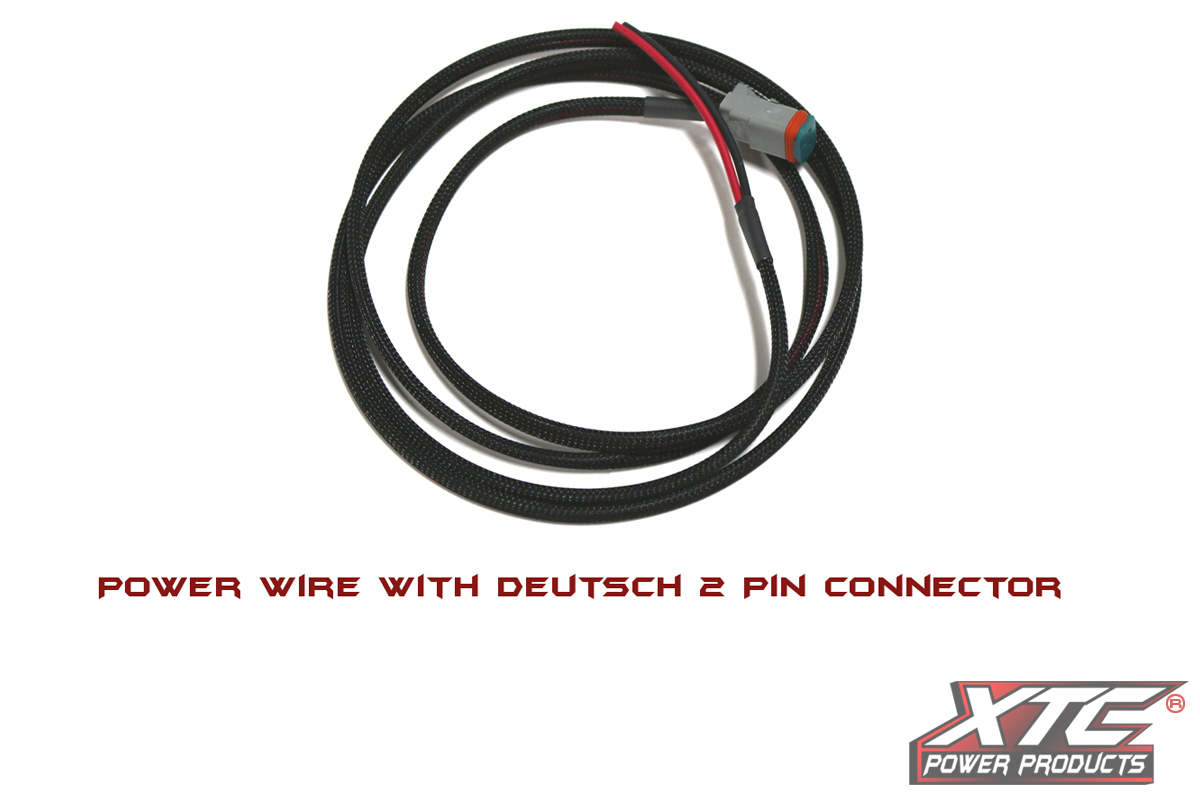 Xtc Power Products - 9' 14 Ga. Power Wire To 2 Pin Deutsch Connector