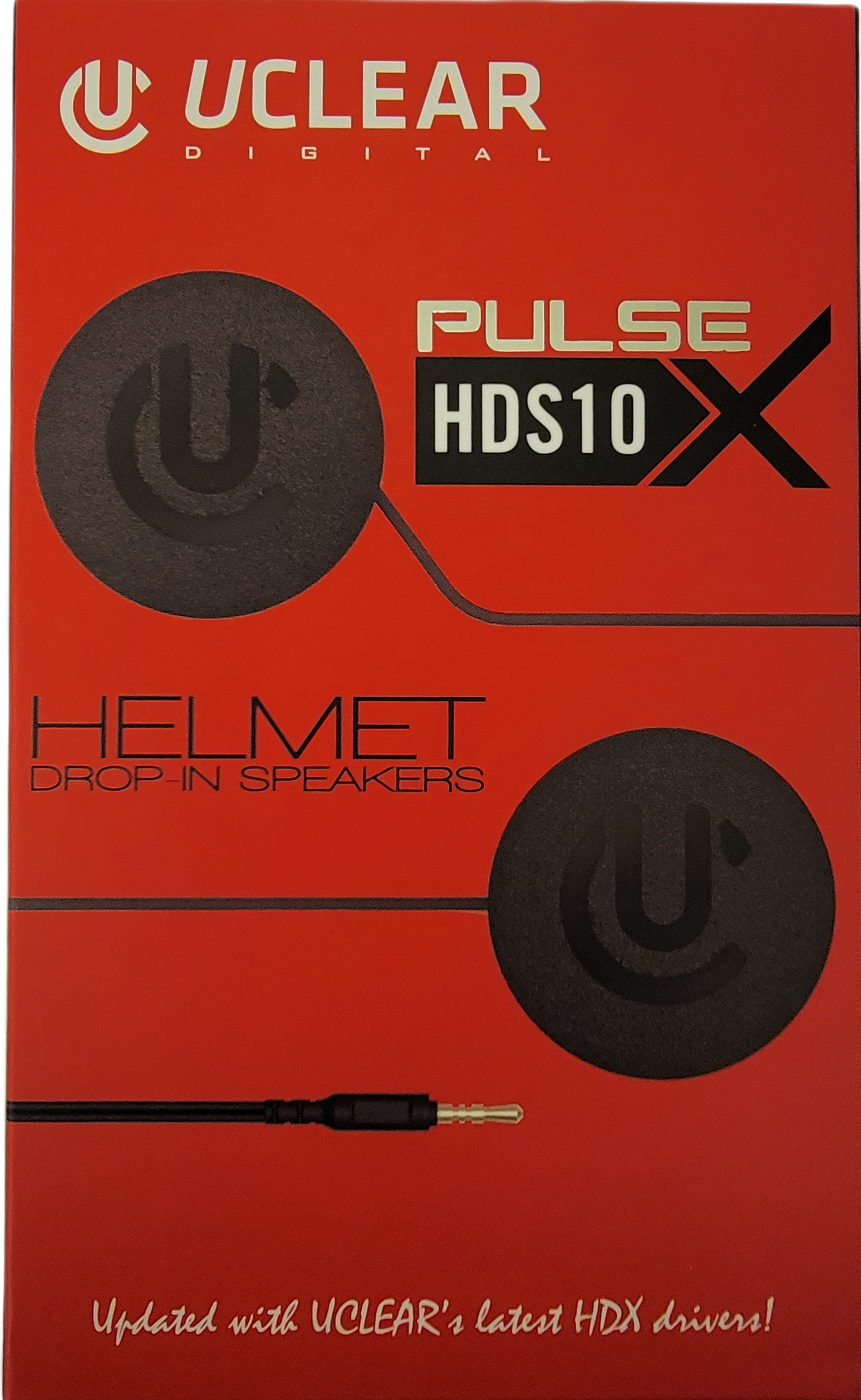 Uclear - Hds10x Helmet Speakers 40mm Diameter  3.5mm Jack