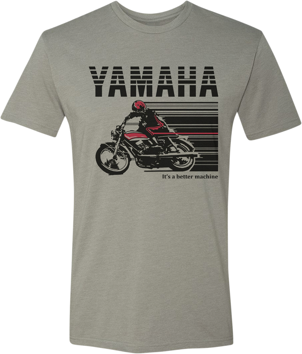 YAMAHA APPAREL - TEE YAMAHA CYCLE GY/RD LG - 688099200435