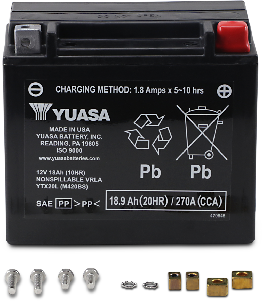 YUASA - BATTERY YUASA YTX20L - 048493420219