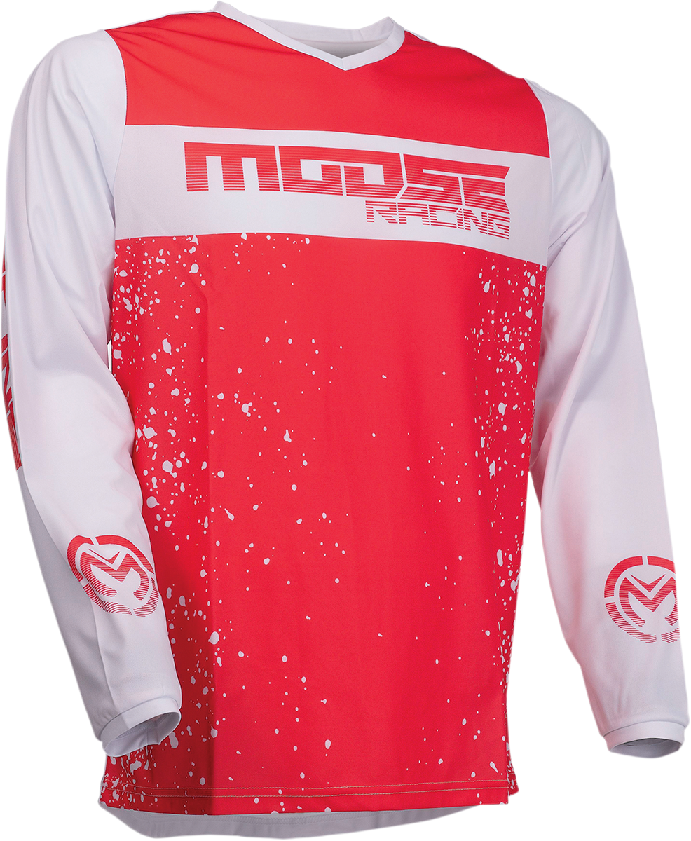 MOOSE RACING SOFT-GOODS - JERSEY QUALIFIER RD/WH LG