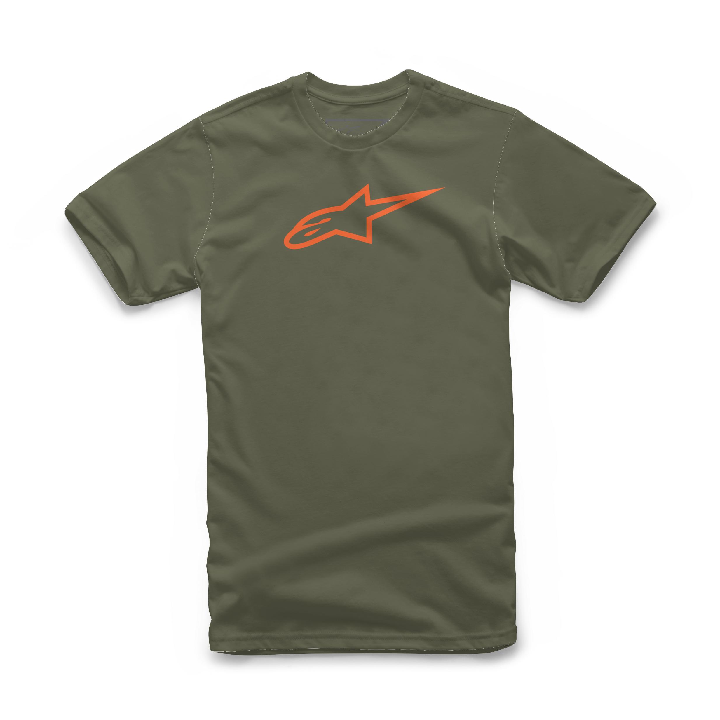 Alpinestars - Ageless Tee Military/orange Lg - 1032-72030-6940-L