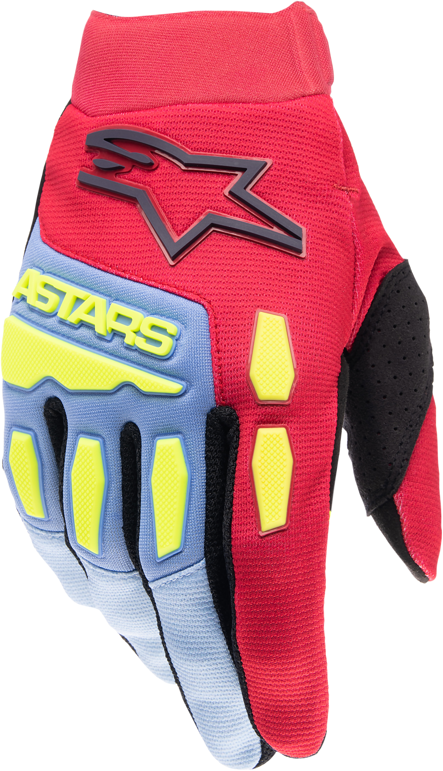 Alpinestars - Youth & Kids Full Bore Gloves Light Blue/red Berry/black Xs