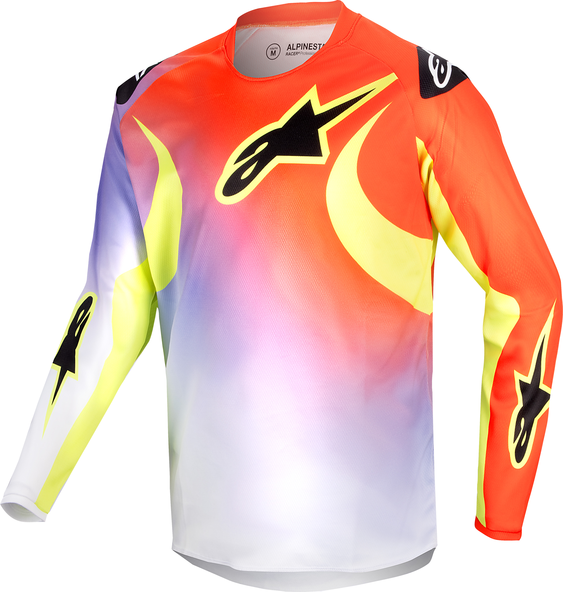 Alpinestars - Youth Racer Lucent Jersey White/neon Red/yellow Fluo Xl