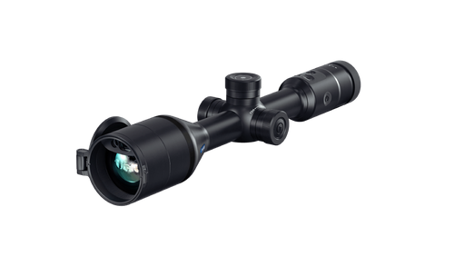 Pantera eX 640 thermal scope with LRF. A 640x512 long-range thermal optic with ballistic calculator.