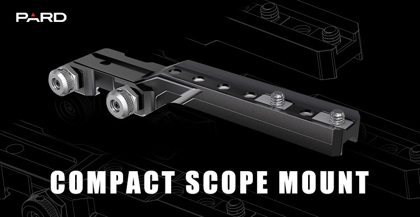 Compact digital scope mounting guide for rail fit and installation