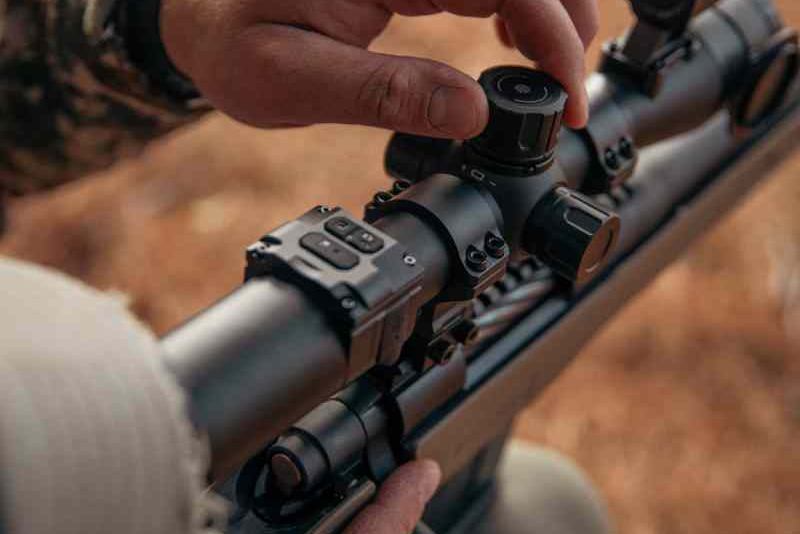 Mounted TS34/36 (LRF)Thermal Imaging Scope being adjusted in the field.