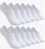 Ankle Sock, No Show, White, Pair