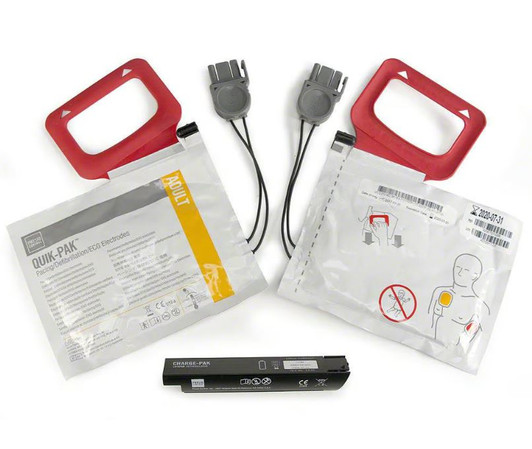 Lifepak CR Plus/Express Battery Charge Pak w/ 2 Sets of Adult Pads