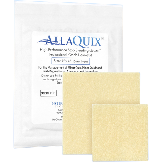 AllaQuix®  Non-Adhesive Stop Bleed Gauze Pad 4 x 4