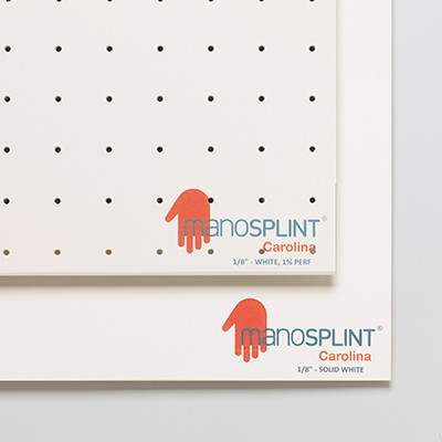 Manosplint Wisconsin 1/8" x 18" x 24" 1% Perf White EA (Orthoplast II)