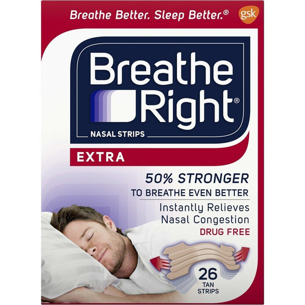 Breathe Right Nasal Strip Tan/LG 26/Box