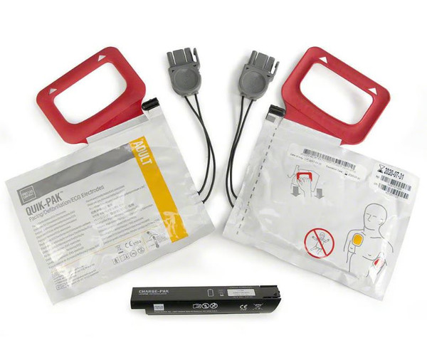 Lifepak CR Plus/Express Battery Charge Pak w/ 2 Sets of Adult Pads