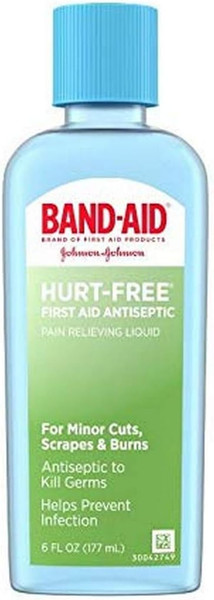 Band Aid Hurt Free Antiseptic Wash 6oz