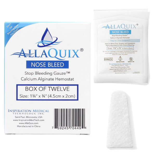 AllaQuix® Nose Bleed Plug 1 3/4 x 3/4, 12CT