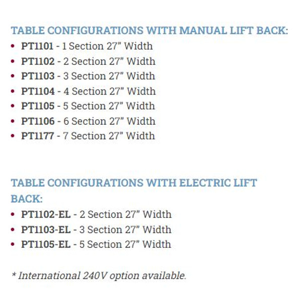 THERA-P™ 7 Section 27" Top Configuration