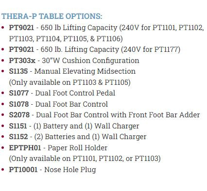 THERA-P™ 2 Section 27" Top Configuration