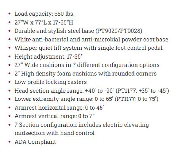 THERA-P™ 5 Section 27" Top Configuration