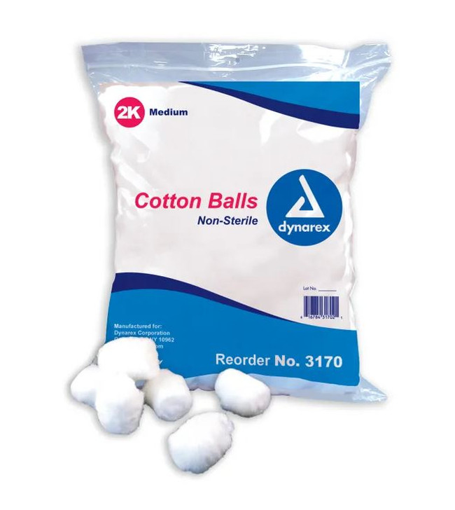 Dynarex Cotton Balls Nonsterile 2000 BX