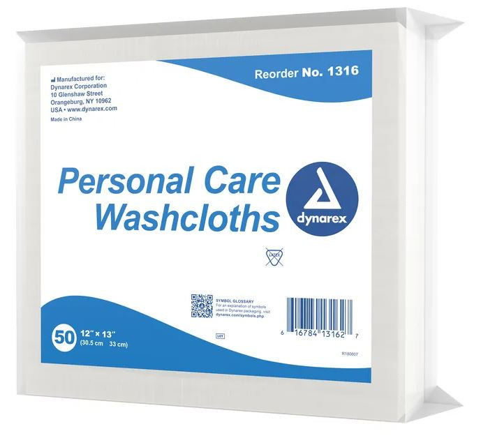 Personal Care Washcloth 12"x13" 50/PK