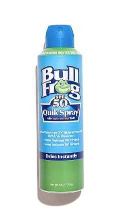 Bullfrog Sunblock Spray SPF50 6oz.