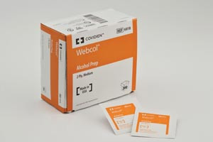 Webcol Alcohol Prep Medium 1" x 1",  200/Box