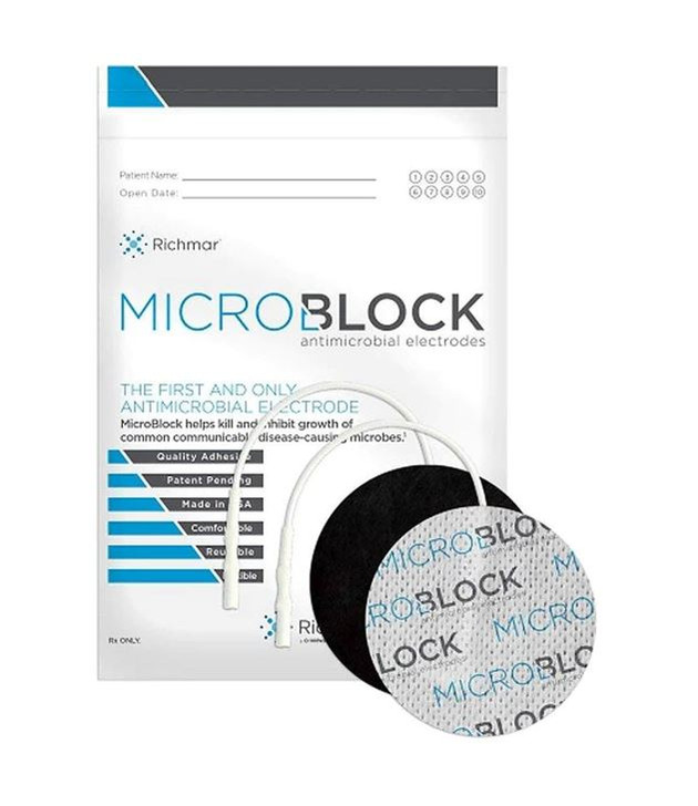 Richmar Microblock Electrodes 3" Circle-Cloth 4/PK