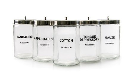 Sundry Glass Jars w/SS Tops, 5/Set