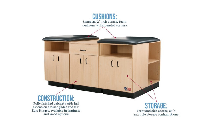 Pivotal 2 Seat Flat Taping Station, 36"H x 36"D, Storm Grey Laminate