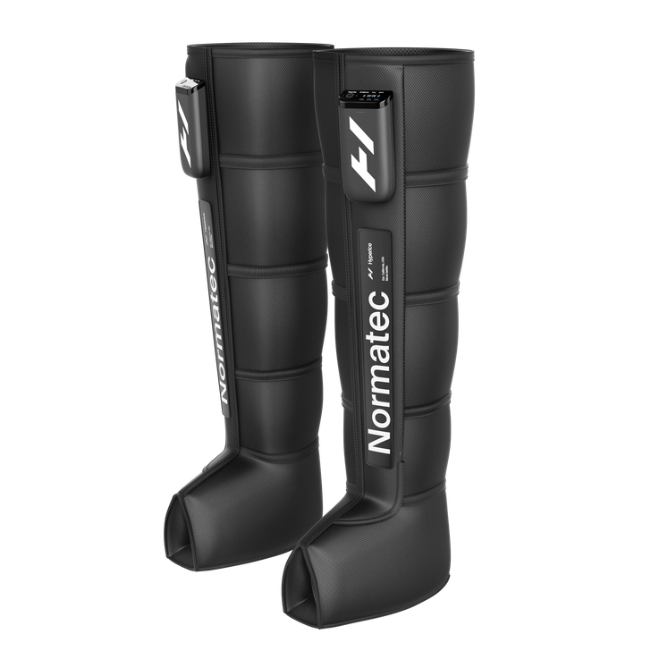 Normatec Elite Package Tall -Boot Pair w/ Control Units, 24V Wall Charger, & Drawstring bag