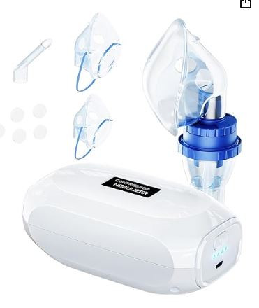 Nebulizer Machine For Adults & Kids W/ Nebulizer W/3 Masks, Adjustable Nebulizer Rates, Handheld