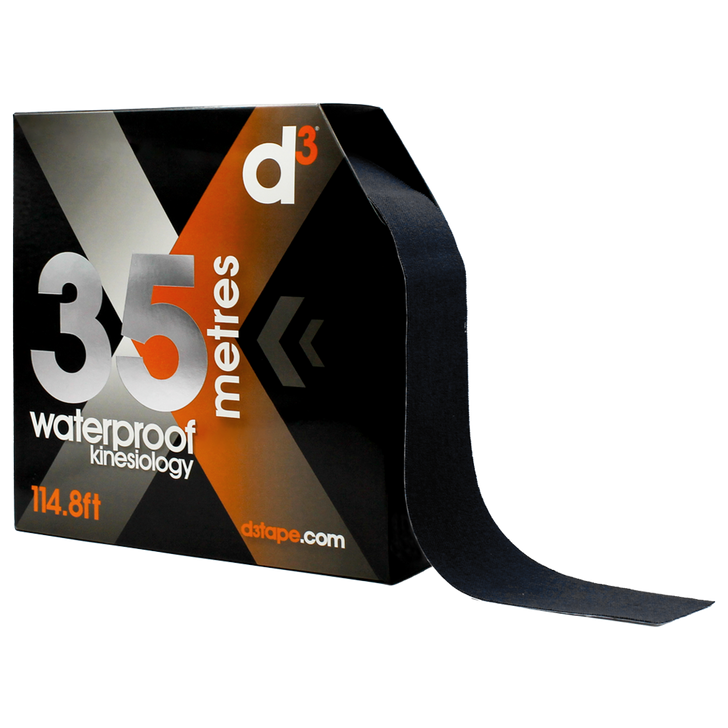 d3® Xtreme X35 Kinesiology Waterproof Tape Black