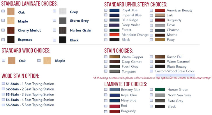 Tilt Taping Station 3 Seat Wood (Color)