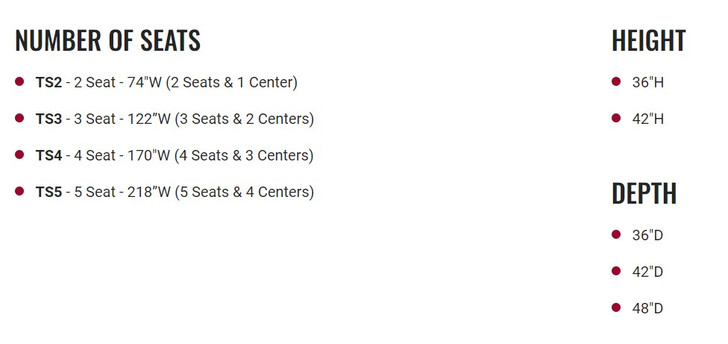 Pivotal 2 Seat Flat Taping Station 36" x 42"D Laminate (Color)
