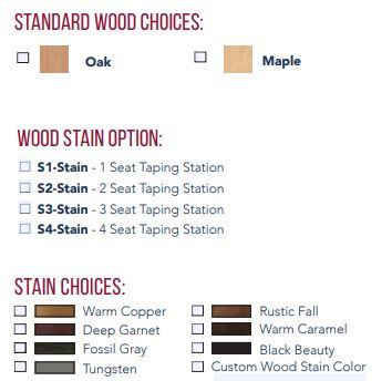 Tilt Taping Station 4 Seat Wood (Color)