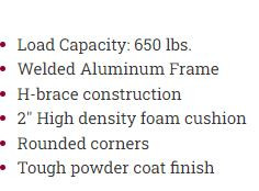 Pivotal Aluma Elite Flat Cushion Treatment Table 27"W x 73"