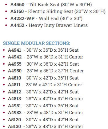 Pivotal Aluma Elite 2 Seat 48"D Enclosed Taping Station 36"H Seats
