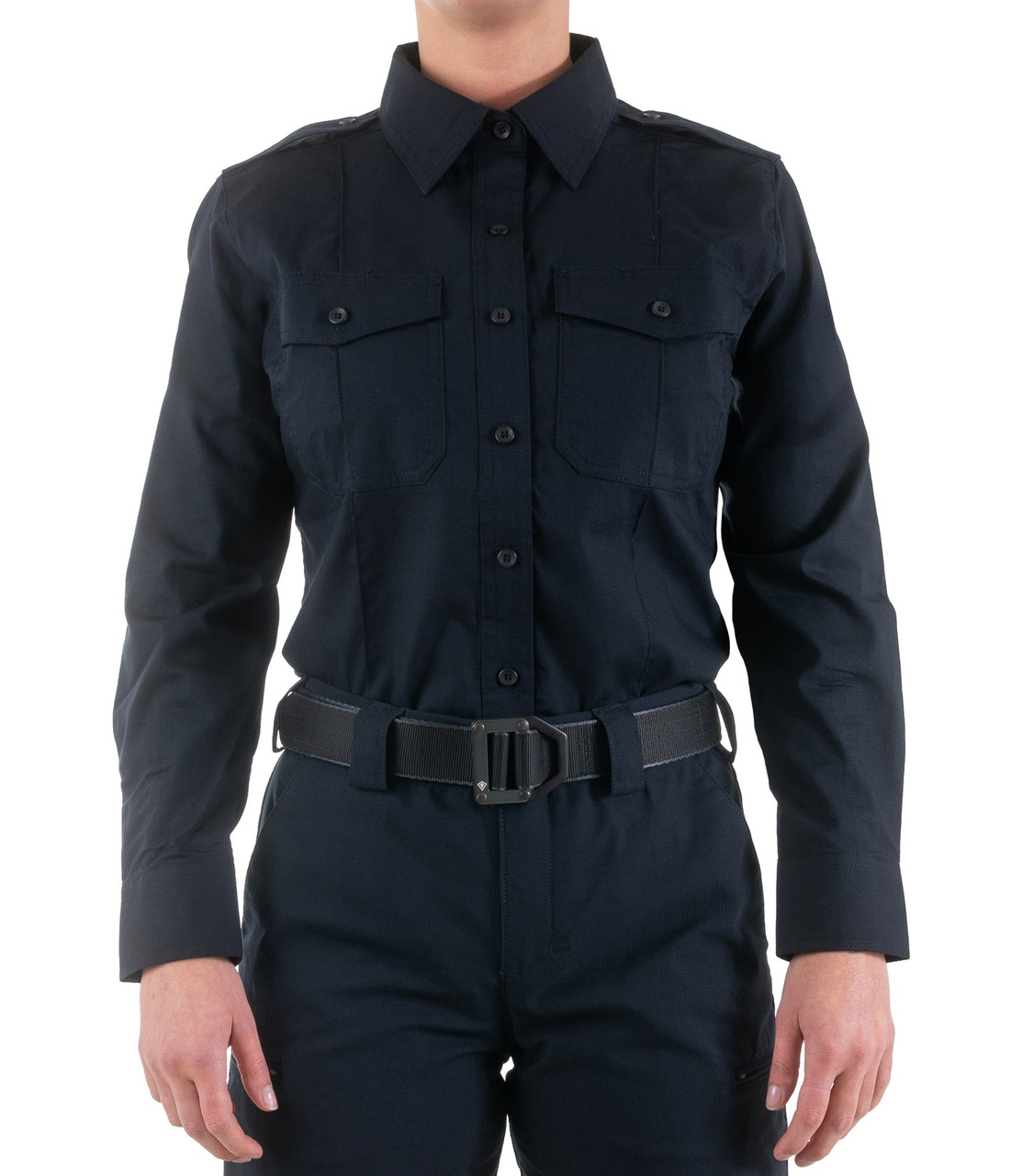 Women's Pro Duty Uniform Navy Long-Sleeve Class B Shirt Women's Pro Duty Uniform Navy Long-Sleeve Class B Shirt