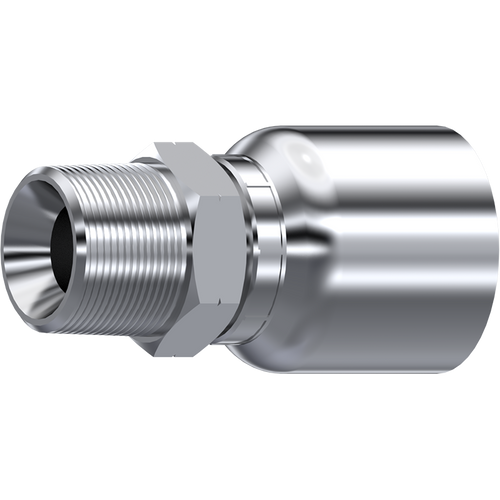 SS 43: 1" 1/4 Hose x 1" 1/4 NPT Male Pipe Rigid