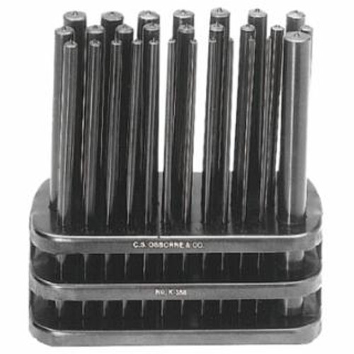 C.S. OSBORNE 02470 28PC SET TRANSFERPUNCH W/RACK