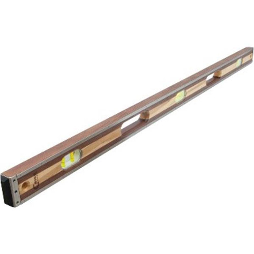 MARSHALLTOWN 48" CRICK 3 PC WOOD LEVEL-GRN VIALS W/RUB CUSHIO