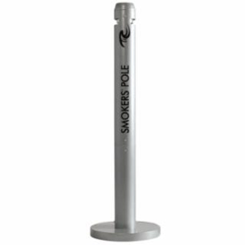 RUBBERMAID COMMERCIAL SMOKERS' POLE SILVER METALLIC