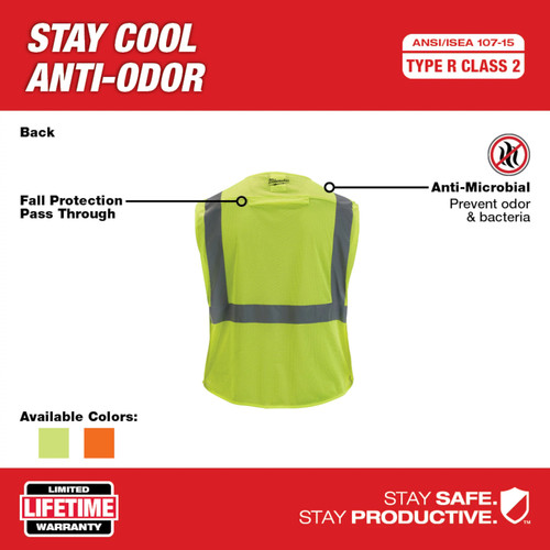 Milwaukee 48-73-5122 Class 2 High Visibility Mesh Safety Vest
