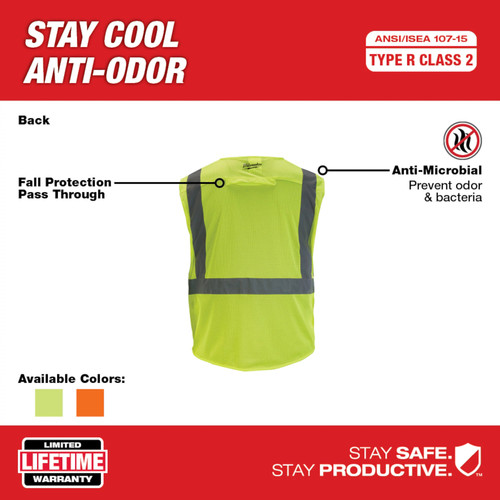 Milwaukee 48-73-5112 Class 2 High Visibility Mesh Safety Vest