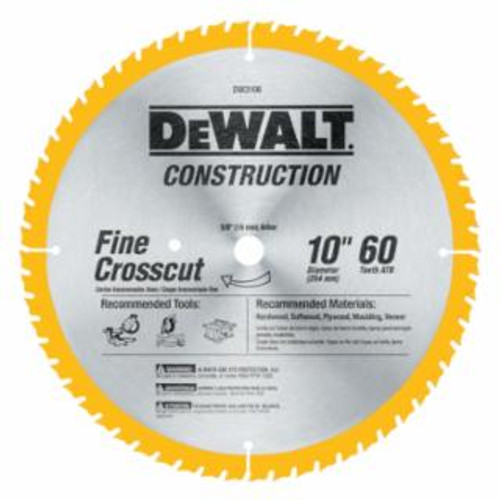 DEWALT 10" 60T CARBIDE CIRCULAR