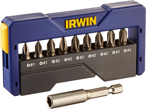 IRWIN FD INSERT BIT 10PC POCKET SET PHILLIPS