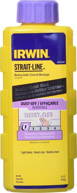 IRWIN CHALK 6OZ LIGHT VIOLET DUST-OFF