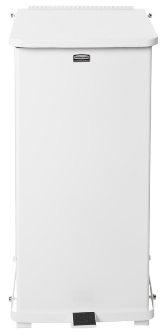 RUBBERMAID COMMERCIAL DEFENDER STEP CAN SQ 24G/90L WHT