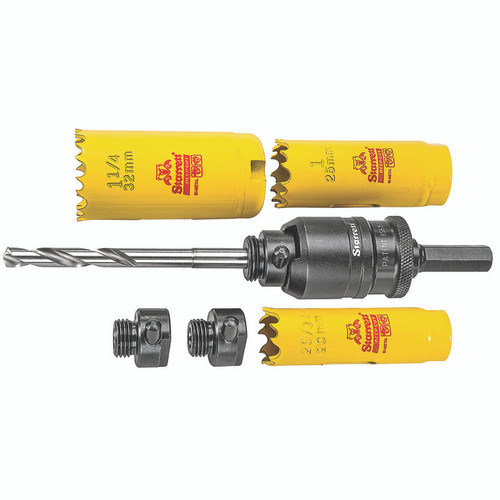 L.S. STARRETT KWIKCHNGARBOR KIT DEEPCUT HOLE SAW HEX SHNK CHCK