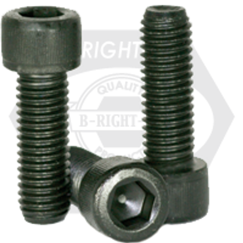 1/2"-20 x 3" Smooth Head Socket Head Cap Screws, Fine, Alloy, Thermal Black Oxide, Partially Threaded, Qty 100